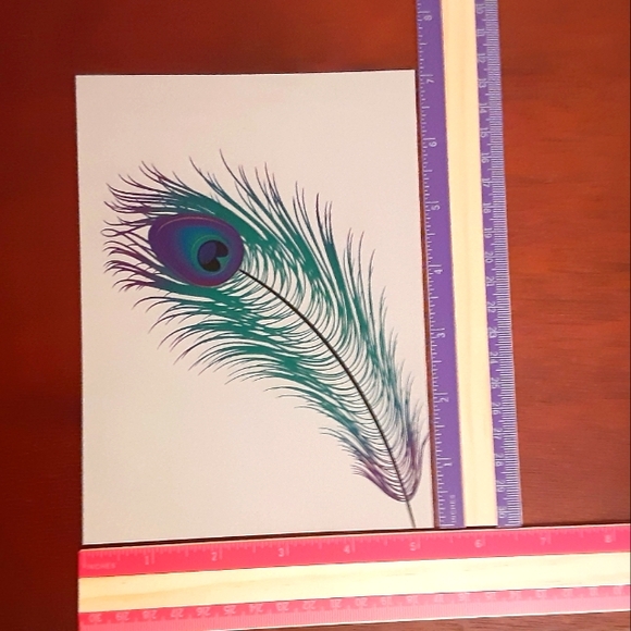 18 Peacock Feather Vellum Sheets for Scrapbooking & Crafting - Picture 2 of 6